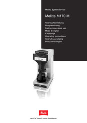 melitta M170 M Instrucciones Para Uso