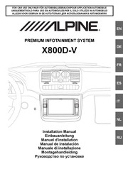 Alpine X800D-V Manual De Instalación