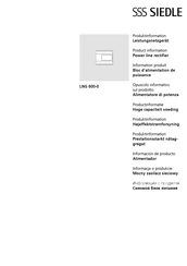 SSS Siedle LNG 600-0 Informacion De Producto