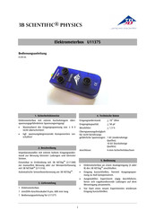 3B SCIENTIFIC PHYSICS U11375 Instrucciones De Uso