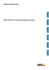 Axis P3365-VE Manual Del Usuario