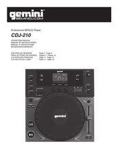 Gemini CDJ-210 Manual De Instrucciones