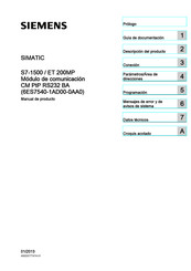 Siemens SIMATIC S7-1500 Manual De Producto