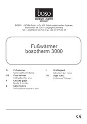 Bosch+Sohn bosotherm 3000 Instrucciones Para El Uso