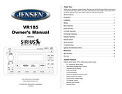 Jensen VR185 El Manual Del Propietario