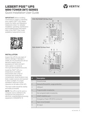 Vertiv Liebert PSI5-1500MT120 Guía De Instalación Rápida