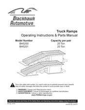 Blackhawk Automotive BH5200 Manual De Piezas E Instrucciones De Funcionamiento