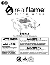 RealFlame C820LP Manual Del Propietário