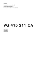 Gaggenau VG 425 211 CA Instrucciones De Instalación