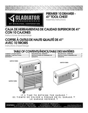 Gladiator Garageworks GATC4110WG Instrucciones De Ensamblaje