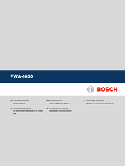 Bosch FWA 4630 Funcionamiento Inicial