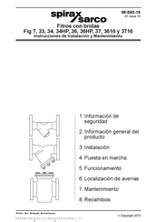 Spirax Sarco 3716 Instrucciones De Instalación Y Mantenimiento