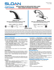 Sloan ETF-80 Instrucciones De Instalación