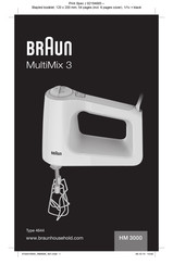 Braun MultiMix 3 HM 3000 Manual Del Usuario