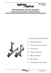 Spirax Sarco IM-P476-02 Instrucciones De Instalación Y Mantenimiento