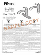 Pfister Clairmont 534 Serie Manual De Instrucciones