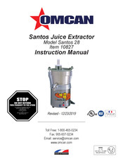 Omcan Santos 28 Manual Del Suaurio