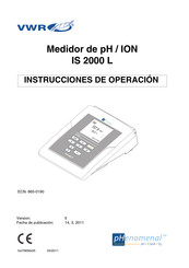 VWR IS 2000 L Instrucciones De Operación