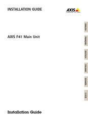 Axis F Serie Guia De Instalacion