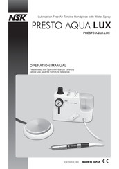 NSK PRESTO AQUA LUX Manual De Operación