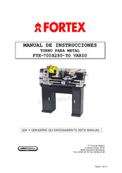 ABRATOOLS FORTEX FTX-700X280-TO Manual De Instrucciones