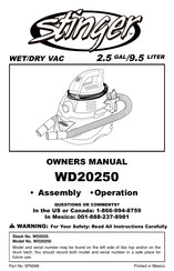 Stinger WD20250 Manual Del Usuario