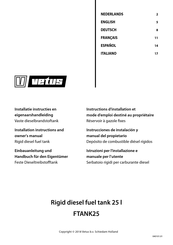 Vetus FTANK25 Instrucciones De Instalación Y Manual Del Propietario