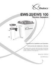 Quincy Compressor EWS 100 Instrucciones De Instalación Y Servicio