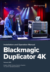 Blackmagic Design Duplicator 4K Manual De Instalación Y Funcionamiento