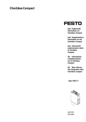 Festo Checkbox Compact CHB-C-F Manual Del Usuario