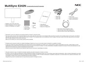 NEC MultiSync E242N Manual De Instrucciones