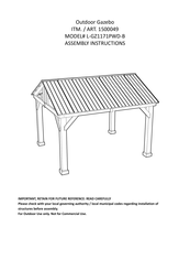 Sunjoy 1500049 Instrucciones De Montaje