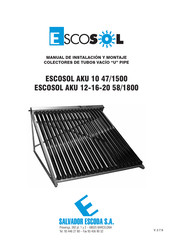 Salvador Escoda Escosol AKU 10 47/1500 Manual De Instalación Y Montaje