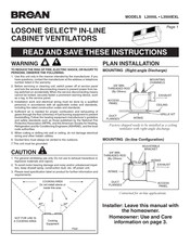 Broan LOSONE SELECT L2000L Manual Del Usuario