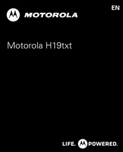Motorola H19txt Manual Del Usuario