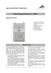 3B SCIENTIFIC PHYSICS Escola 2 Instrucciones De Uso