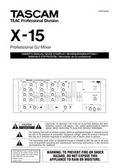 TEAC PROFESSIONAL TASCAM X-15 Manual Del Usuario