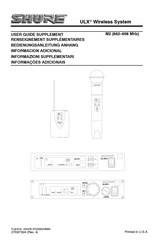 Shure ULX Serie Información Adicional