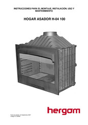 Hergom ASADOR H-04 100 Instrucciones Para El Montaje, Instalación, Uso Y Mantenimiento