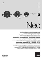 Nice Neo M Instrucciones Y Advertencias Para La Instalación Y El Uso