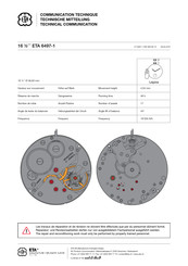 Swatch ETA 6497-1 Manual Del Usario