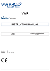 VWR 630-2627 Manual De Instrucciones