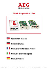 AEG SNMP Manual De Instrucciones