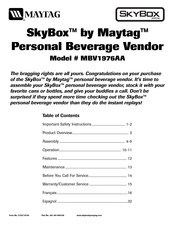 Maytag SkyBox MBV1976AA Manual Del Usuario