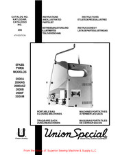 UnionSpecial 2000AS Instrucciones Y Lista De Partes Ilustradas