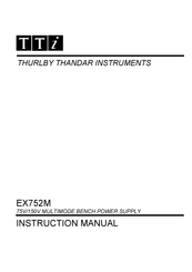 TTI EX752M Manual De Instrucciones