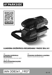 Parkside PAEXS 20-Li A1 Traducción Del Manual De Instrucciones Original