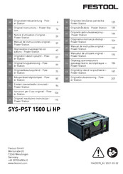 Festool SYS-PST 1500 Li HP Manual De Instrucciones Original