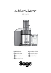 Sage the Nutri Juicer BJE410 Guía Rápida