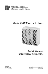 Federal Signal 450E Instrucciones De Instalación Y Mantenimiento